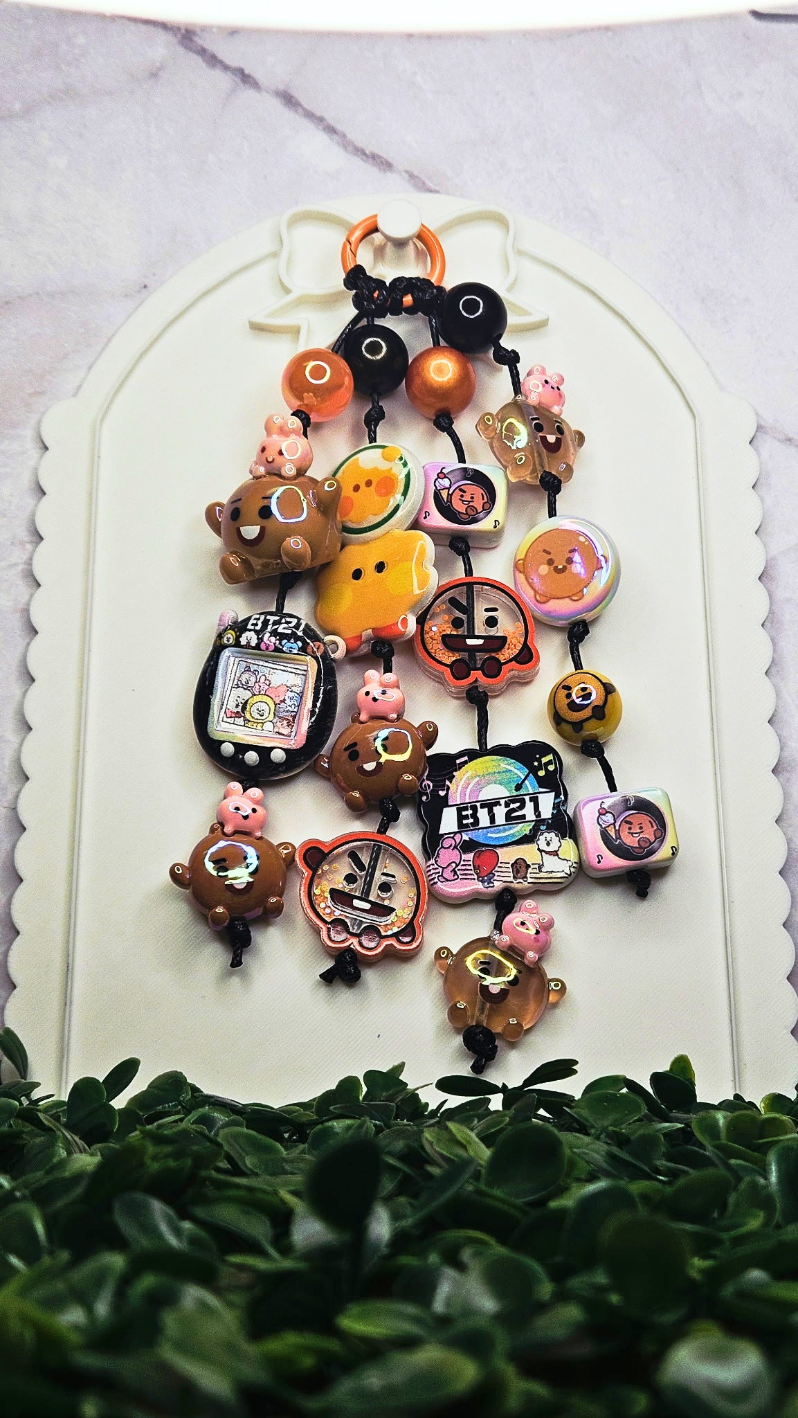 BT21 Character Bag Charm Black