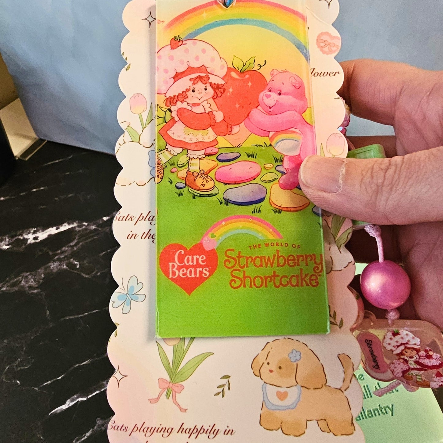 Strawberry Shortcake Beaded Bookmark | Kawaii Pink Book Accessory | Strawberry Book Lover Gift | Cute Handmade Bookmark
