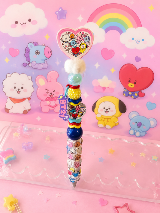 BT21-inspired Beaded Pen