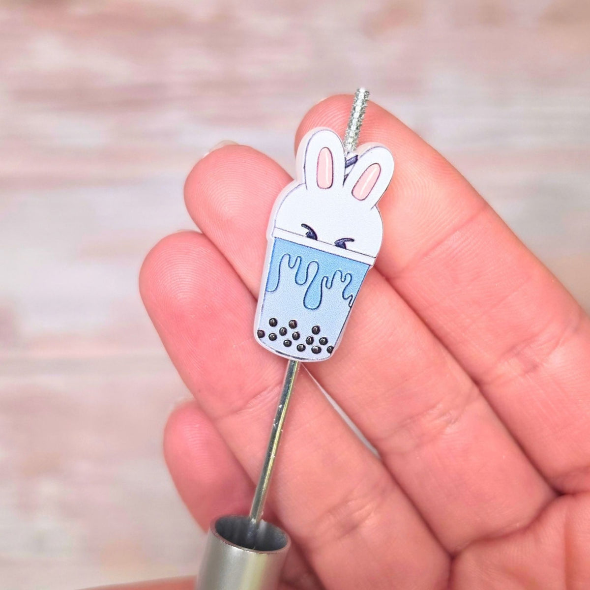 SKZOO Inspired Boba Acrylic Focal Beads Set of 8 | Stray Kids Character Bubble Tea Beads | K-Pop Beads for Pens & Keychains