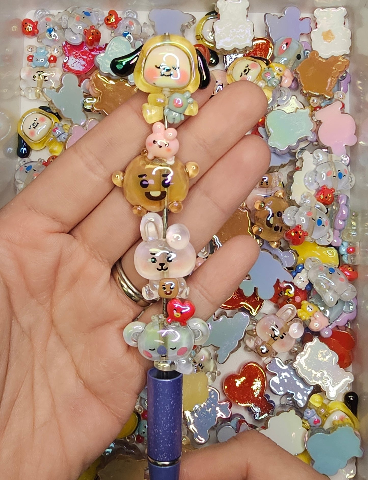 BT21 Character Jelly Focal Beads Assorted Set of 7