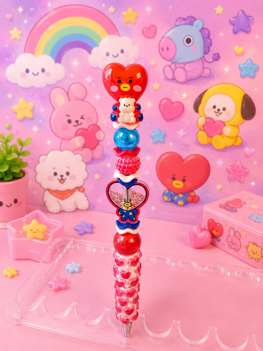 BT21-inspired Beaded Pen