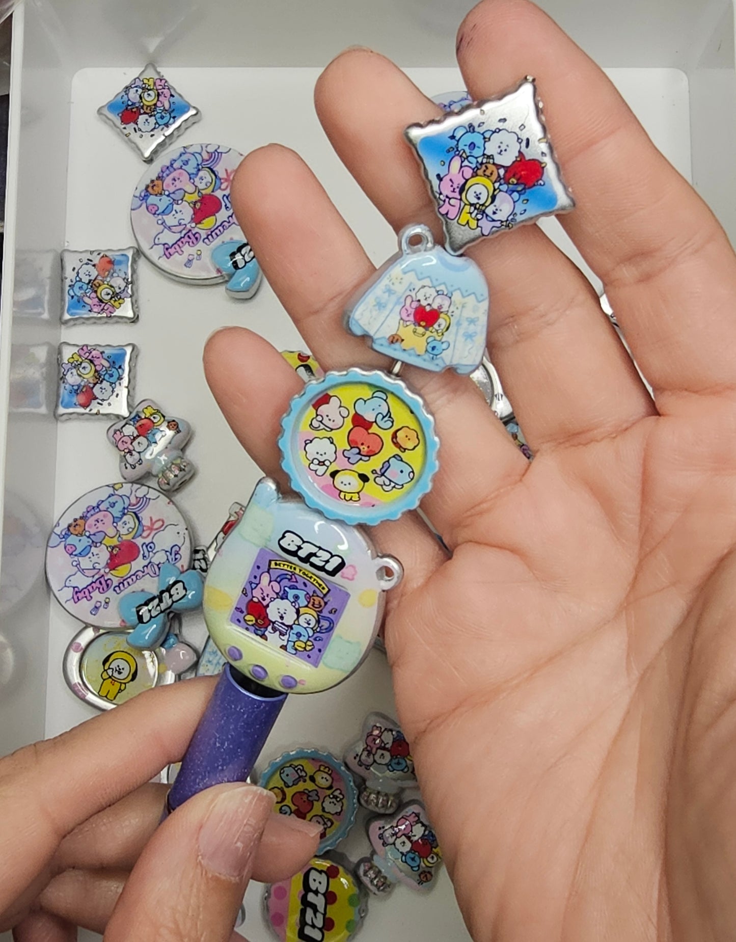BT21 Character Blue Bead Mix